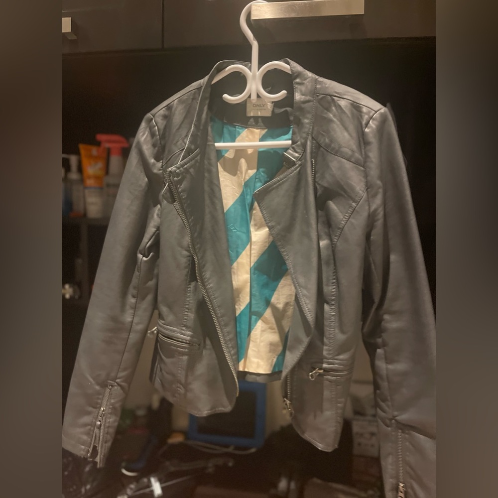 ONLY brand Graziella PU Biker Blazer